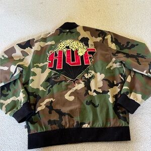 HUF Camo Bomber Jacket streetwear skateboard Men’s M